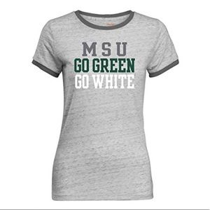Michigan State Spartans Ringer Tee NWT